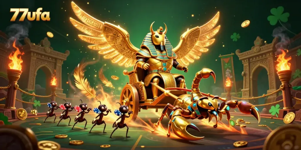 Engage with immersive gaming at 77ufa featuring thrilling casino elements and vibrant 3D characters.