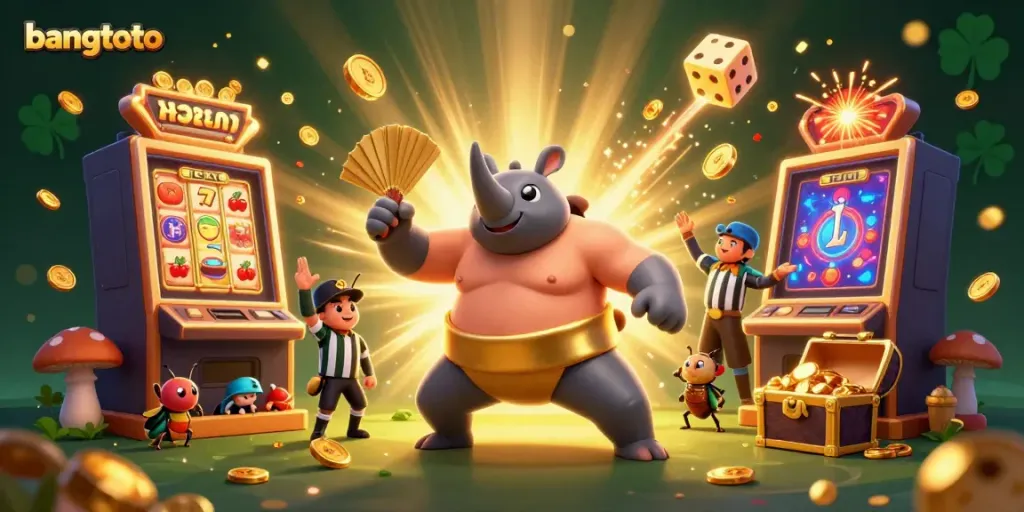 Experience excitement at bangtoto with the rhinoceros beetle champion and a vibrant casino scene.