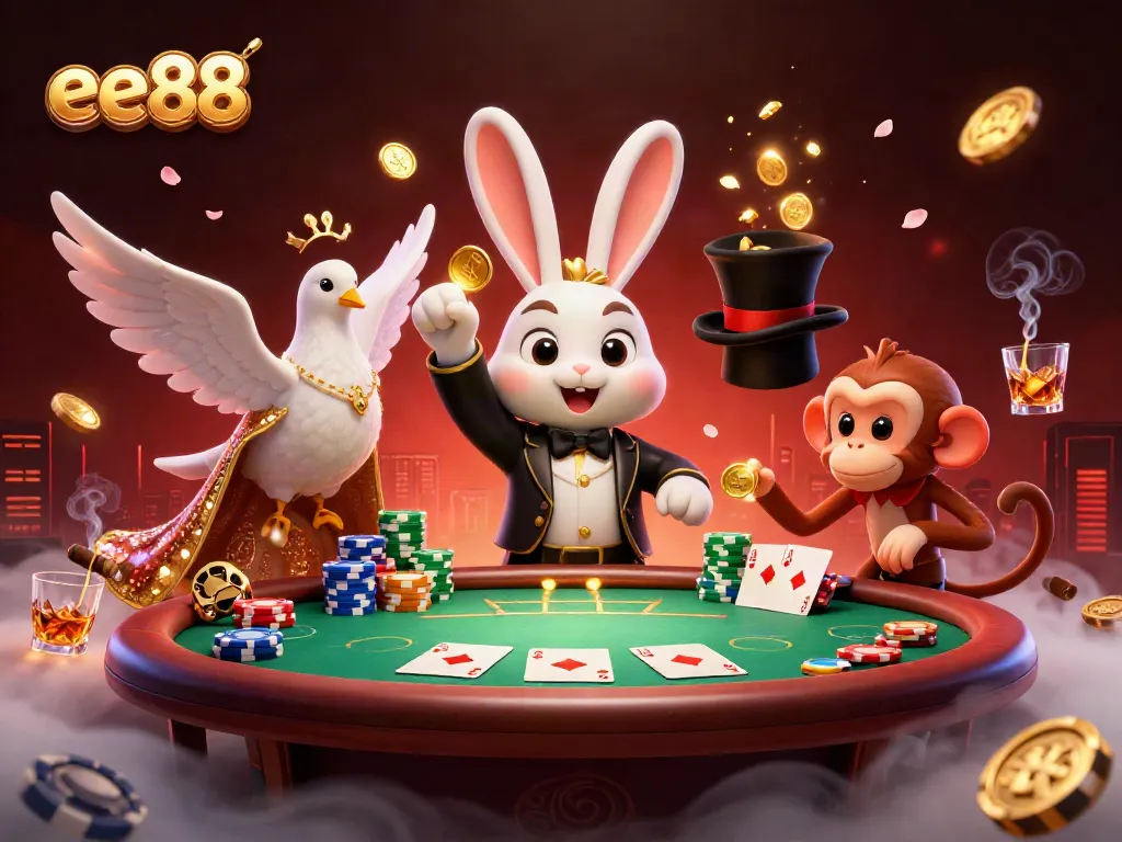 Experience winning gameplay at ee88 with an enchanting magician and vibrant poker elements.