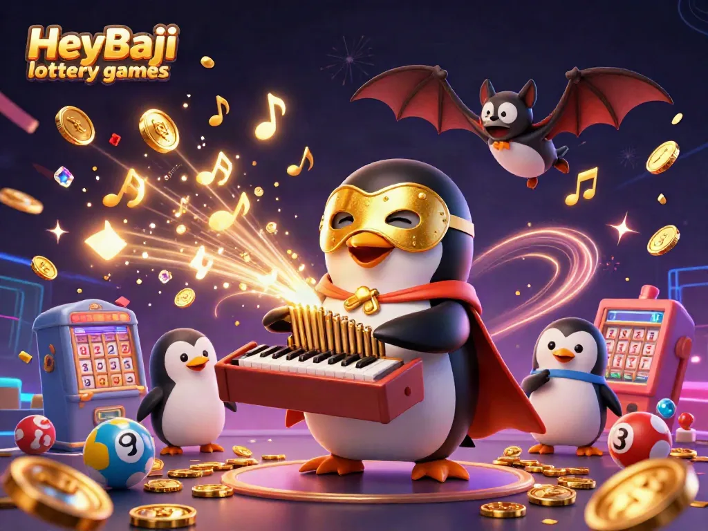 Experience thrilling HeyBaji lottery games with the exciting penguin character and dynamic lottery elements.