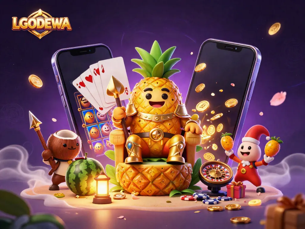 Join the thrilling world of LGODEWA with vibrant characters in a lively beach casino scene.
