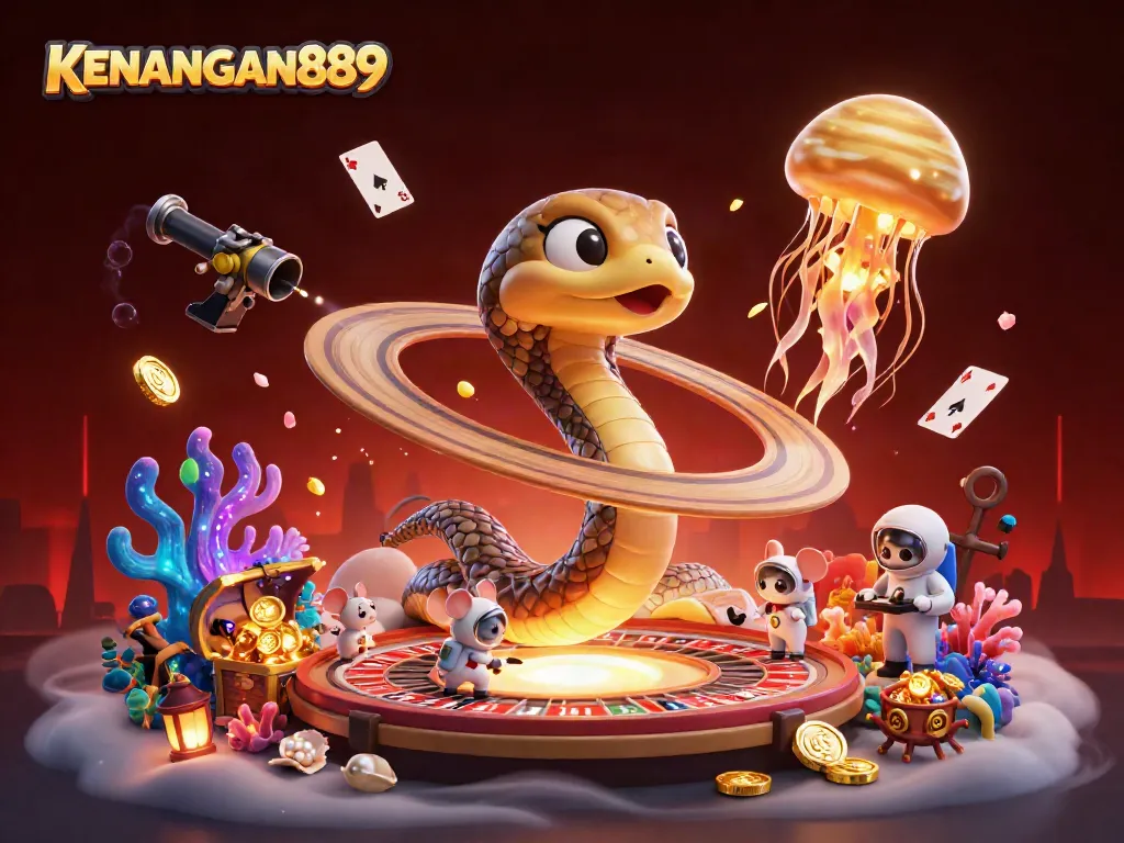 Experience gaming action with KENANGAN889 as tiny astronaut mice bet around the Saturn ring roulette.