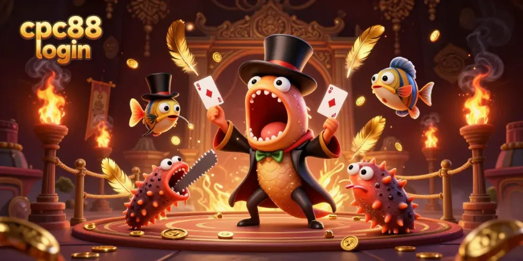 Experience the cpc88 login thrills with a 3D magical sea scene featuring enchanting casino elements and characters.